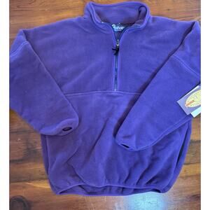 Penfield Womens Sz M Fleece Jacket 1/4 Zip Polartec Purple USA Made Vintage NWT